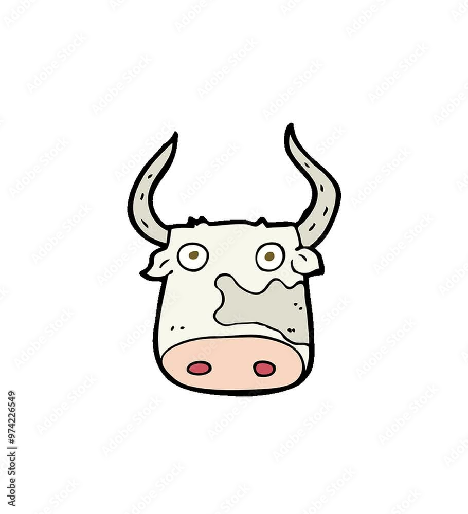 Poster cartoon cow