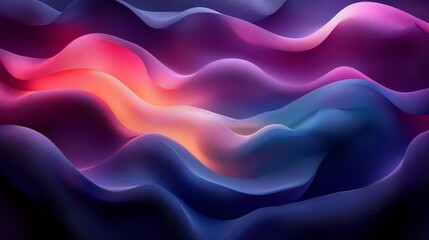 Obraz premium Abstract Fluid Gradient Waves Generative AI
