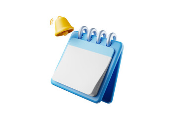 3D calendar icons mark the date and time for event meeting reminders. Calendar with 3D clock for appointments, due dates, vacation planning. 3d alarm clock illustration