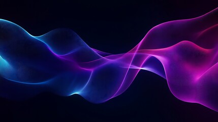 Abstract Blue and Purple Waves