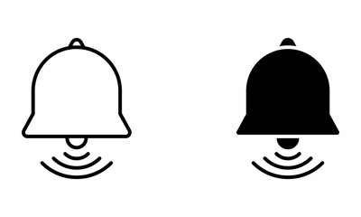 A bell ring, alarm and reminder icon vector
