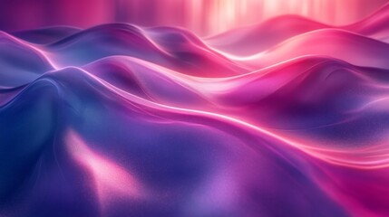 Obraz premium Colorful Abstract Satin Fabric Waves Generative AI