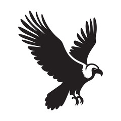 Detailed condor silhouette for modern creative designs - Condor illustration - minimallest condor vector
