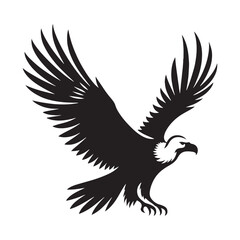 Obraz premium Captivating condor silhouette for unique media projects - Condor black vector 