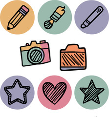 set of icons