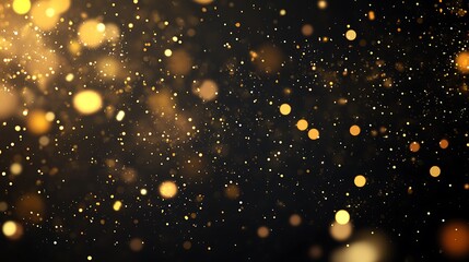 Golden Sparkles Abstract Background