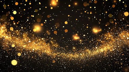 Obraz premium Golden Sparkles Abstract Background