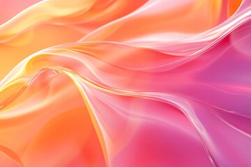 Abstract flowing pattern background, pink and orange colors