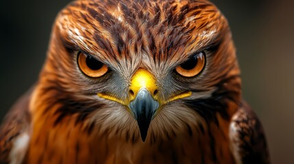 Obraz premium orange-yellow beak contrasting against a black backdrop, blurred background