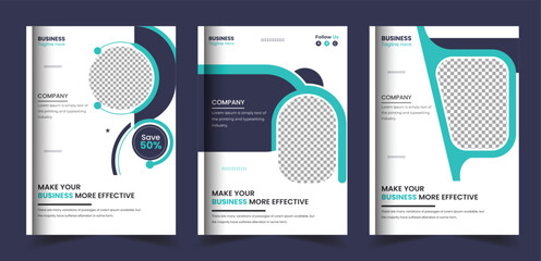 Professional Business book cover, company profile, new annual report, poster, flyer in A4 brochure cover page design