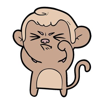 cartoon angry monkey