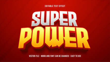 Super power editable text effect, heroes text style effect