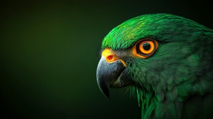 Obraz premium bold orange eyes against a black backdrop