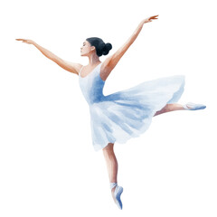 Elegant ballerina in a graceful pose, showcasing artistry and beauty in dance, perfect for art and performance themes.