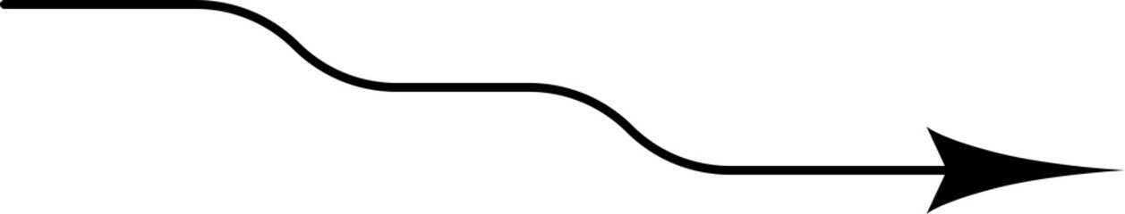 Aesthetic Y2K arrow line graphic symbol