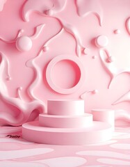 3d podium background for product showcase