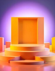3d podium background for product showcase