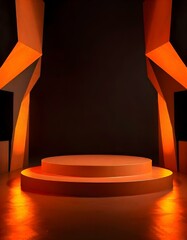 3d podium background for product showcase