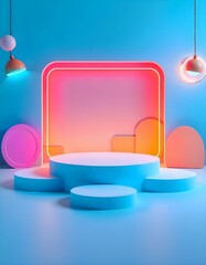 3d podium background for product showcase