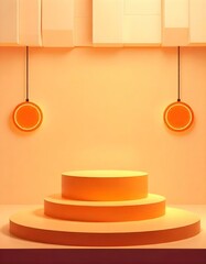 3d podium background for product showcase