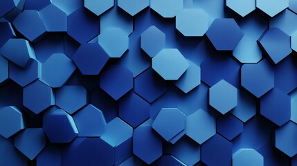 Hexagon pattern in blue shades for background on science or business. Ideal for use in conferences, medical research, technological innovation events, and online webinars.