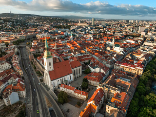 Aerial photography of Bratislava, Slovakia