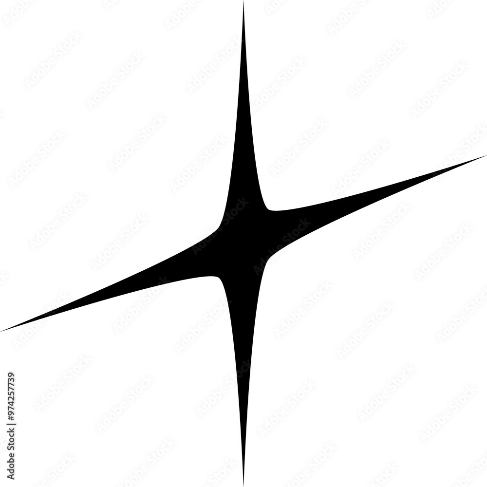 Poster retro y2k star and sparkle abstract symbol