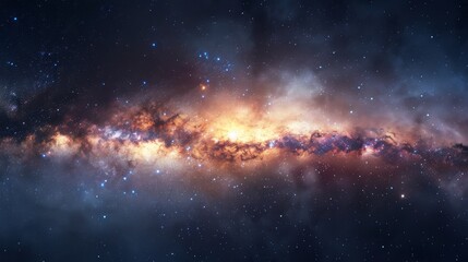 Obraz premium Dramatic Stellar Explosion in the Cosmic Vastness of the Universe