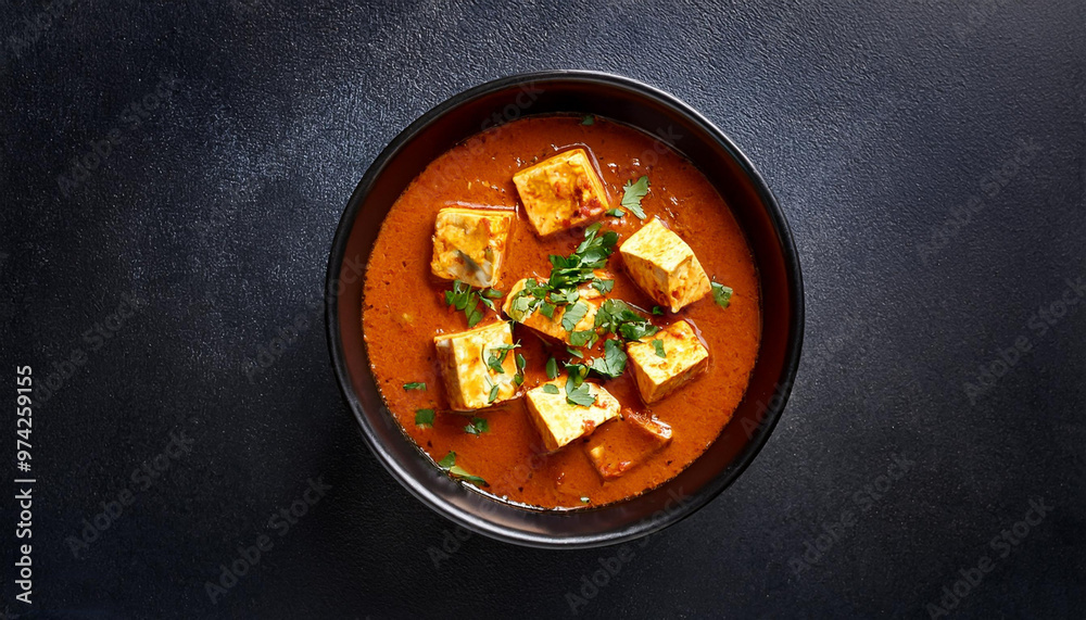 Wall mural delicious north indian paneer masala served in a bowl