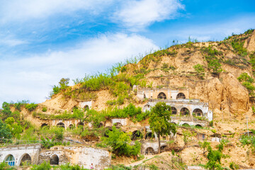 Cave dwellings on the Loess Plateau in Linfen, Shanxi