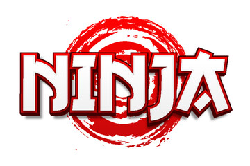 ninja logo text japan warrior typography editable text effect font style template design © SystemDirect