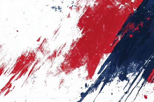 Labor day september 2nd theme: card design highlighting brush stroke motif in U. S. flag colors