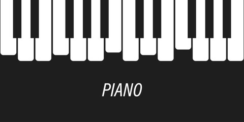 Music background with piano keys illustration. Music concept.
