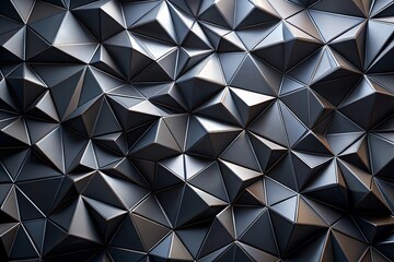 Shiny Metallic Array of Hexagonal Cubes. Abstract Geometric Background.