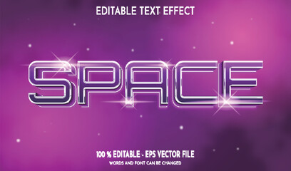 space editable text effect