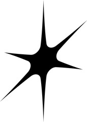 Groovy Y2K star and sparkle graphic symbol