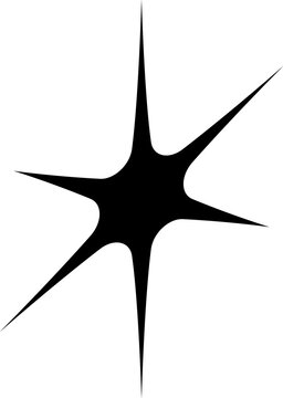 Groovy Y2K star and sparkle graphic symbol