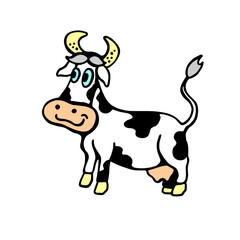 Drawing of a cute ladybug in a cartoon style