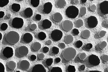 mosaic tile background in black and white film negative