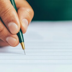 Close-up of a hand marking a bubble next to a proposition on a ballot, voter initiative, making your voice heard