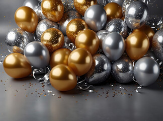 silver and golden christmas balls