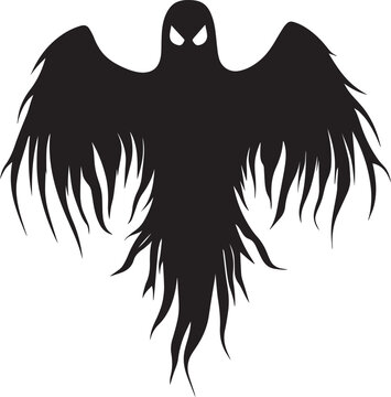 recommend clip art: halloween flying evil spirit vector silhouette black