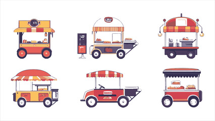 Fototapeta premium food cart icon illustration food cart vector icon