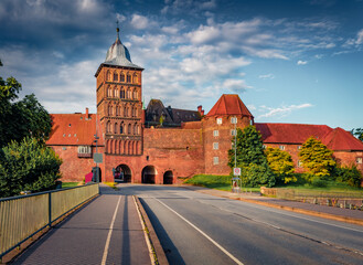 Splendid summer view of popular tourist attraction - Zollnerhaus. Colorful morning cityscape of...