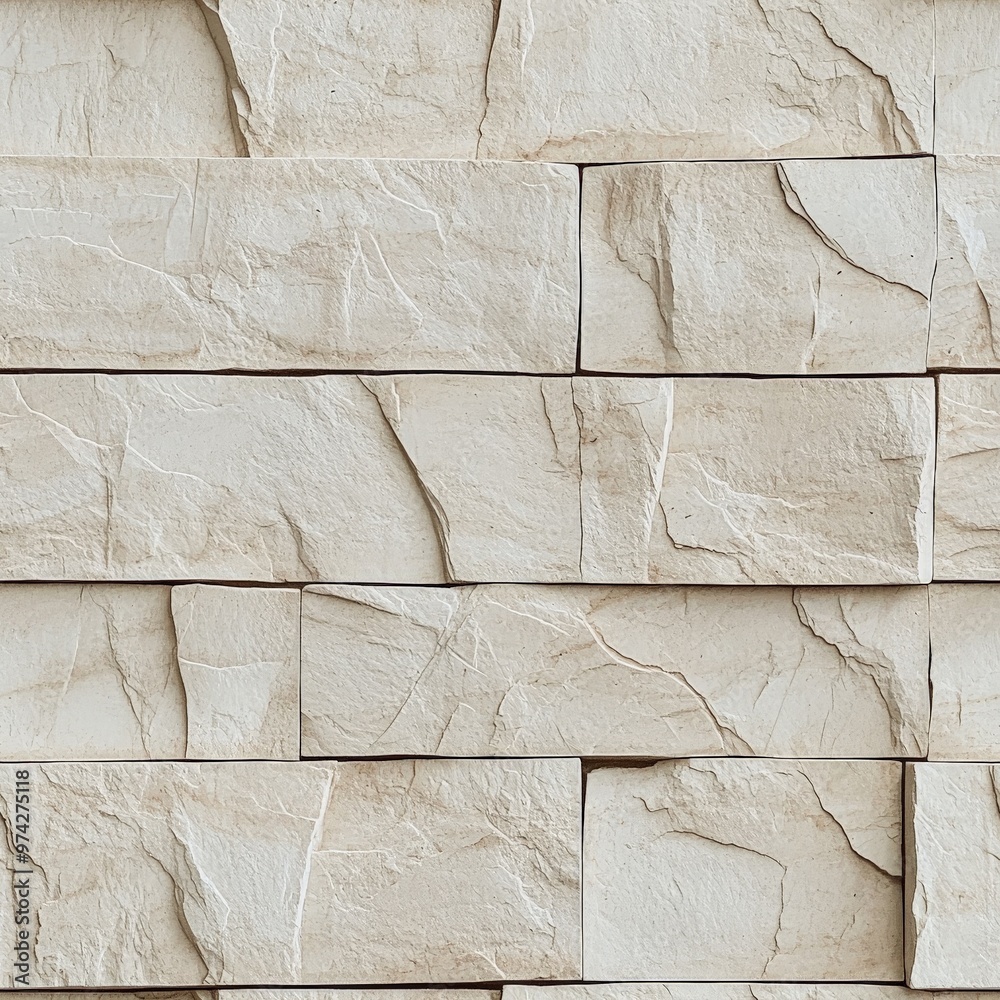 Aufkleber image portraying rugged stone blocks aligned in horizontal rows, emphasizing their natural texture a