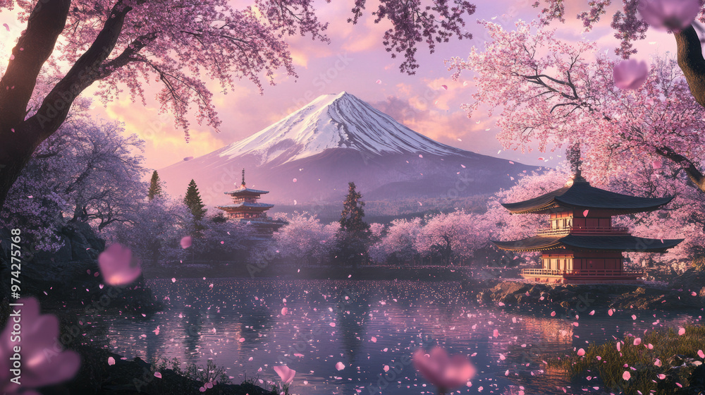 Canvas Prints Cherry Blossom Japan.