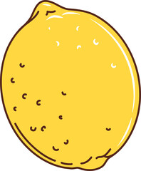 Fototapeta premium Cartoon groovy casino and gambling jackpot lemon