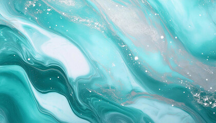 Fototapeta premium Tło abstrakcyjne do projektu, tekstura marmuru, zielony kolor, wzór w kształcie fal, tapeta