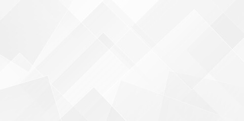 White and gray overlap triangle geometric technology pattern. minimal rectangle randomly arranged white lines transparent background layers overlapping presentation design.