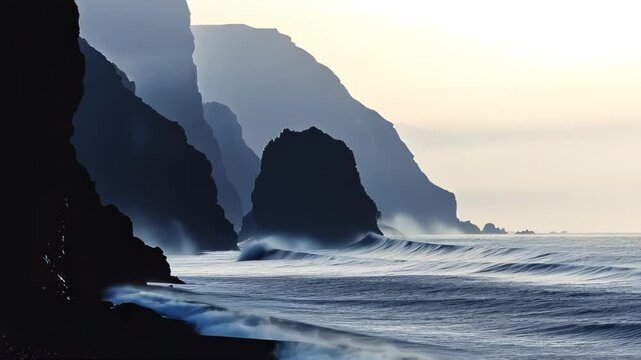 Coastal Cliffs at Dawn